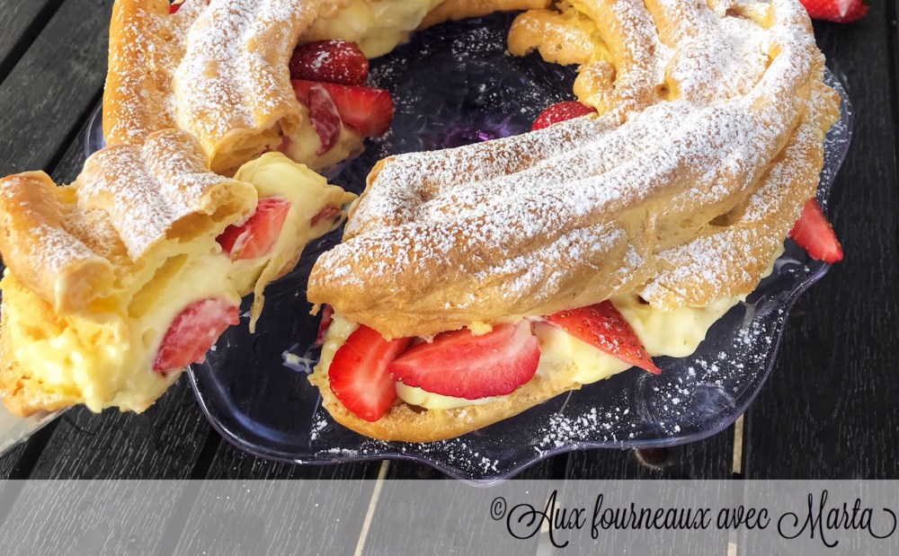 Paris Brest crème diplomate fraises