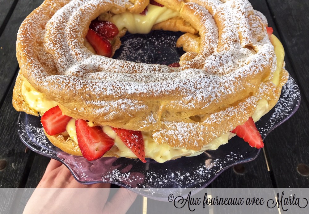 Paris Brest crème diplomate fraises10
