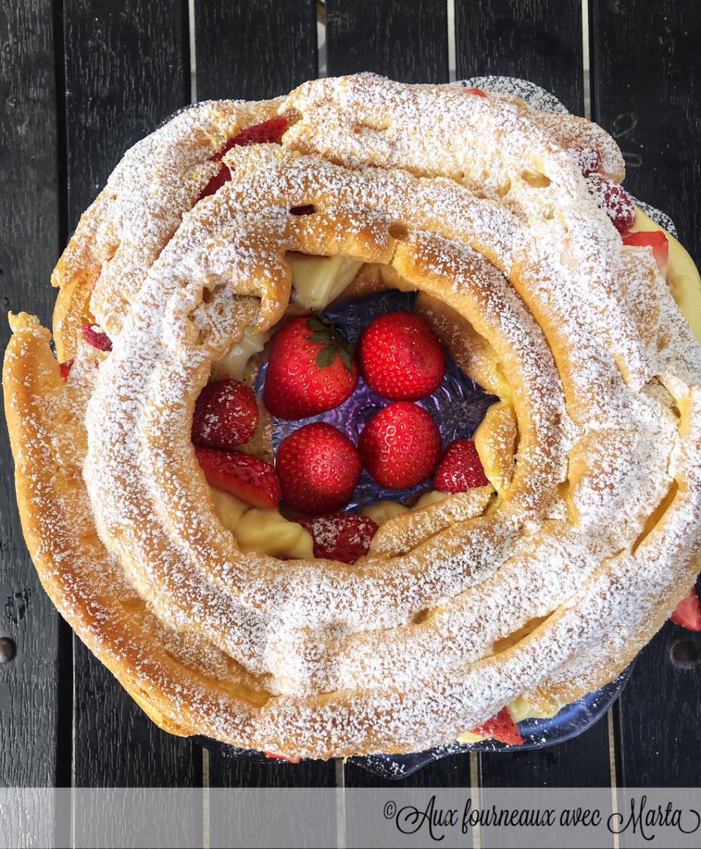 Paris Brest crème diplomate fraises5