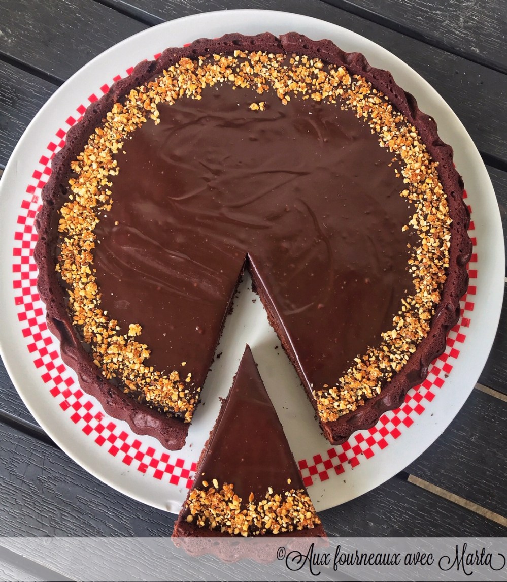 tarte renversée chocolat noisettes16