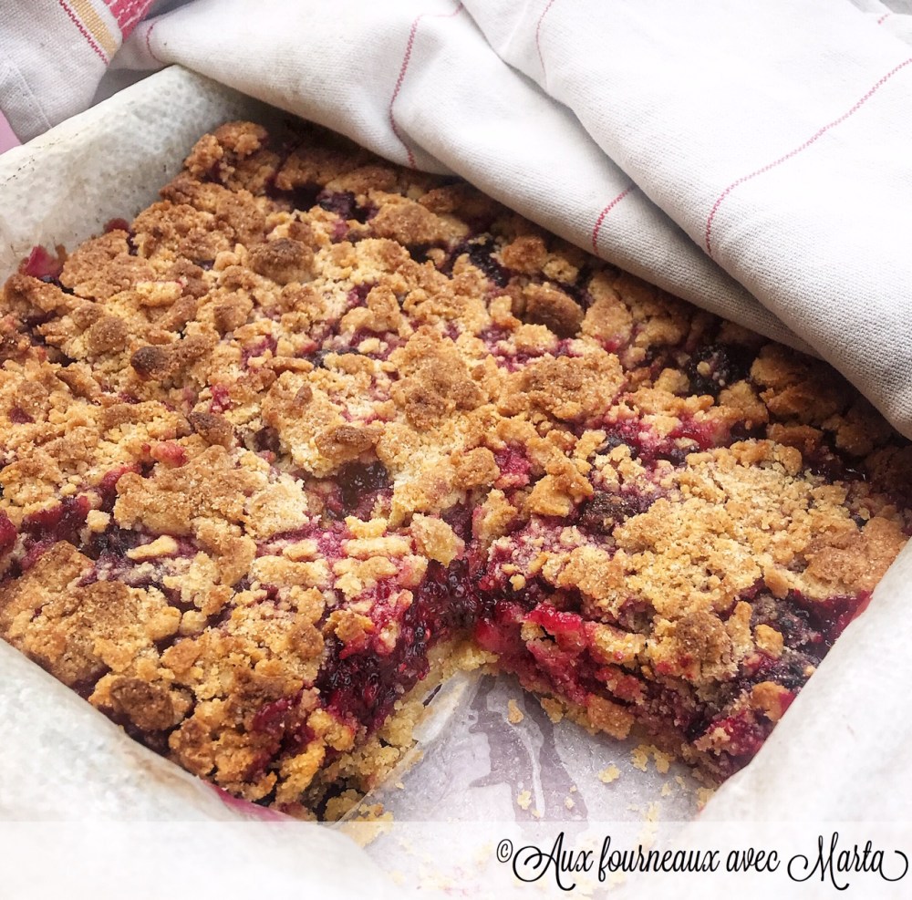Barres crumble aux mures